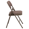 Hercules Series Folding Chair - Curved Triple Braced, Double Hinged, Beige - FLSH-HA-MC309AF-BGE-GG