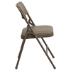 Hercules Series Folding Chair - Beige, Curved Triple Braced, Double Hinged - FLSH-HA-MC309AV-BGE-GG