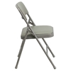 Hercules Series Folding Chair - Curved Triple Braced, Double Hinged, Gray - FLSH-HA-MC309AV-GY-GG