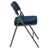 Hercules Series Premium Curved Triple Braced Double Hinged Chair - Navy - FLSH-HA-MC320AF-NVY-GG