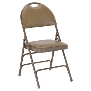 Hercules Series Ultra Premium Folding Chair - Extra Large, Beige 