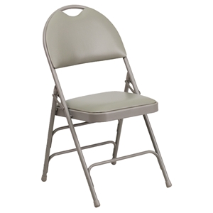 Hercules Series Ultra Premium Folding Chair - Extra Large, Gray 