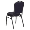 Hercules Series Stacking Banquet Chair - Crown Back, Black, Silver Vein - FLSH-HF-C01-SV-E26-BK-GG