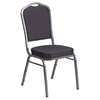 Hercules Series Stacking Banquet Chair - Crown Back, Black, Silver Vein - FLSH-HF-C01-SV-E26-BK-GG