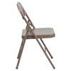 Hercules Series Metal Folding Chair - Triple Braced, Double Hinged, Beige - FLSH-HF3-MC-309AS-BGE-GG