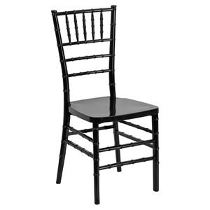 Hercules Premium Series Resin Chiavari Chair - Stacking, Black 