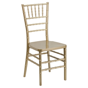 Hercules Premium Series Resin Stacking Chiavari Chair - Gold 