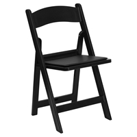 Hercules Series Resin Folding Chair - Black