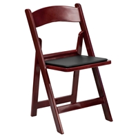 Hercules Series Resin Folding Chair - Black Seat, Red