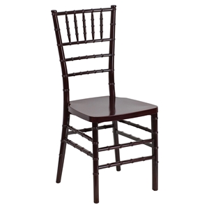 Hercules Premium Series Resin Stacking Chiavari Chair - Mahogany 