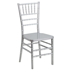 Hercules Premium Series Resin Chiavari Chair - Stacking, Silver 