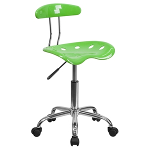 Vibrant Task Chair - Tractor Seat, Apple Green and Chrome 