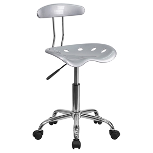 Vibrant Task Chair - Tractor Seat, Silver and Chrome 