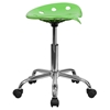 Vibrant Tractor Seat Stool - Apple Green and Chrome - FLSH-LF-214A-APPLEGREEN-GG