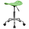 Vibrant Tractor Seat Stool - Apple Green and Chrome - FLSH-LF-214A-APPLEGREEN-GG