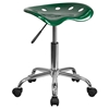 Vibrant Tractor Seat Stool - Green and Chrome - FLSH-LF-214A-GREEN-GG