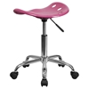 Vibrant Tractor Seat Stool - Pink and Chrome - FLSH-LF-214A-PINK-GG