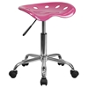 Vibrant Tractor Seat Stool - Pink and Chrome - FLSH-LF-214A-PINK-GG