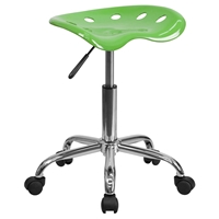 Vibrant Tractor Seat Stool - Spicy Lime and Chrome