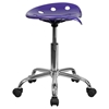 Vibrant Tractor Seat Stool - Violet and Chrome - FLSH-LF-214A-VIOLET-GG