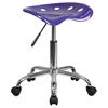 Vibrant Tractor Seat Stool - Violet and Chrome - FLSH-LF-214A-VIOLET-GG