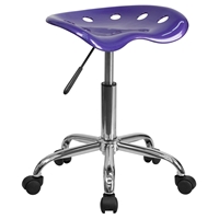 Vibrant Tractor Seat Stool - Violet and Chrome