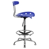 Vibrant Drafting Stool - Tractor Seat, Nautical Blue and Chrome - FLSH-LF-215-NAUTICALBLUE-GG