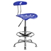 Vibrant Drafting Stool - Tractor Seat, Nautical Blue and Chrome - FLSH-LF-215-NAUTICALBLUE-GG