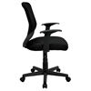 Mid Back Mesh Task Chair - Swivel, Padded Seat, Black - FLSH-LF-W-95A-BK-GG