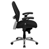 Executive Swivel Office Chair - Mid Back, Knee Tilt Control, Black - FLSH-LF-W42-GG