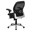 Executive Swivel Office Chair - Mid Back, Knee Tilt Control, Black - FLSH-LF-W42-GG