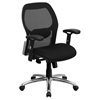 Executive Swivel Office Chair - Mid Back, Knee Tilt Control, Black - FLSH-LF-W42-GG