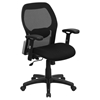 Super Mesh Executive Swivel Office Chair - Mid Back, Black - FLSH-LF-W42B-GG