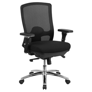 Hercules Series Big and Tall Multi Functional Chair - Black Mesh 