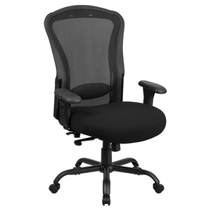 Hercules Series Big and Tall Multi Functional Chair - Black, Swivel 