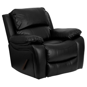 Leather Recliner - Rocker, Black 