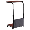 Computer Desk - Mobile Sit-Down, Stand-Up, Removable Pouch, Mahogany - FLSH-MT-6288-1-GG