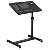 Adjustable Height Steel Mobile Computer Desk - Black - FLSH-NAN-JG-06B-BK-GG