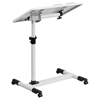 Adjustable Height Steel Mobile Computer Desk - White - FLSH-NAN-JG-06B-WH-GG