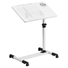 Adjustable Height Steel Mobile Computer Desk - White - FLSH-NAN-JG-06B-WH-GG