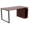 Computer Desk - Open Storage Pedestal, Mahogany - FLSH-NAN-JN-2108-GG