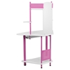 Corner Computer Desk - Hutch, Pink - FLSH-NAN-JN-2705-PK-GG