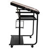 Adjustable Drawing and Drafting Table - Black Frame, Dual Wheel Casters - FLSH-NAN-JN-2739-GG