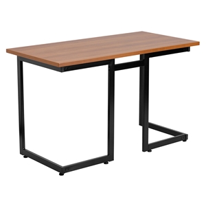 Computer Desk - Black Frame, Cherry 