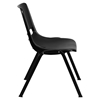 Hercules Series 12" Shell Stack Chair - Black - FLSH-RUT-12-PDR-BLACK-GG