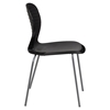 Hercules Series Stack Chair - Black, Silver Frame - FLSH-RUT-3-BK-GG