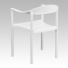 Hercules Series Cafe Stack Chair - White Plastic - FLSH-RUT-418-WH-GG