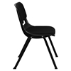 Hercules Series Shell Stack Chair - Padded Seat and Back, Black - FLSH-RUT-EO1-01-PAD-GG