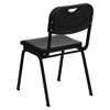 Hercules Series Stack Chair - Black, Plastic - FLSH-RUT-GK01-BK-GG