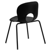 Hercules Series Designer Stack Chair - Black - FLSH-RUT-NC258-BK-GG